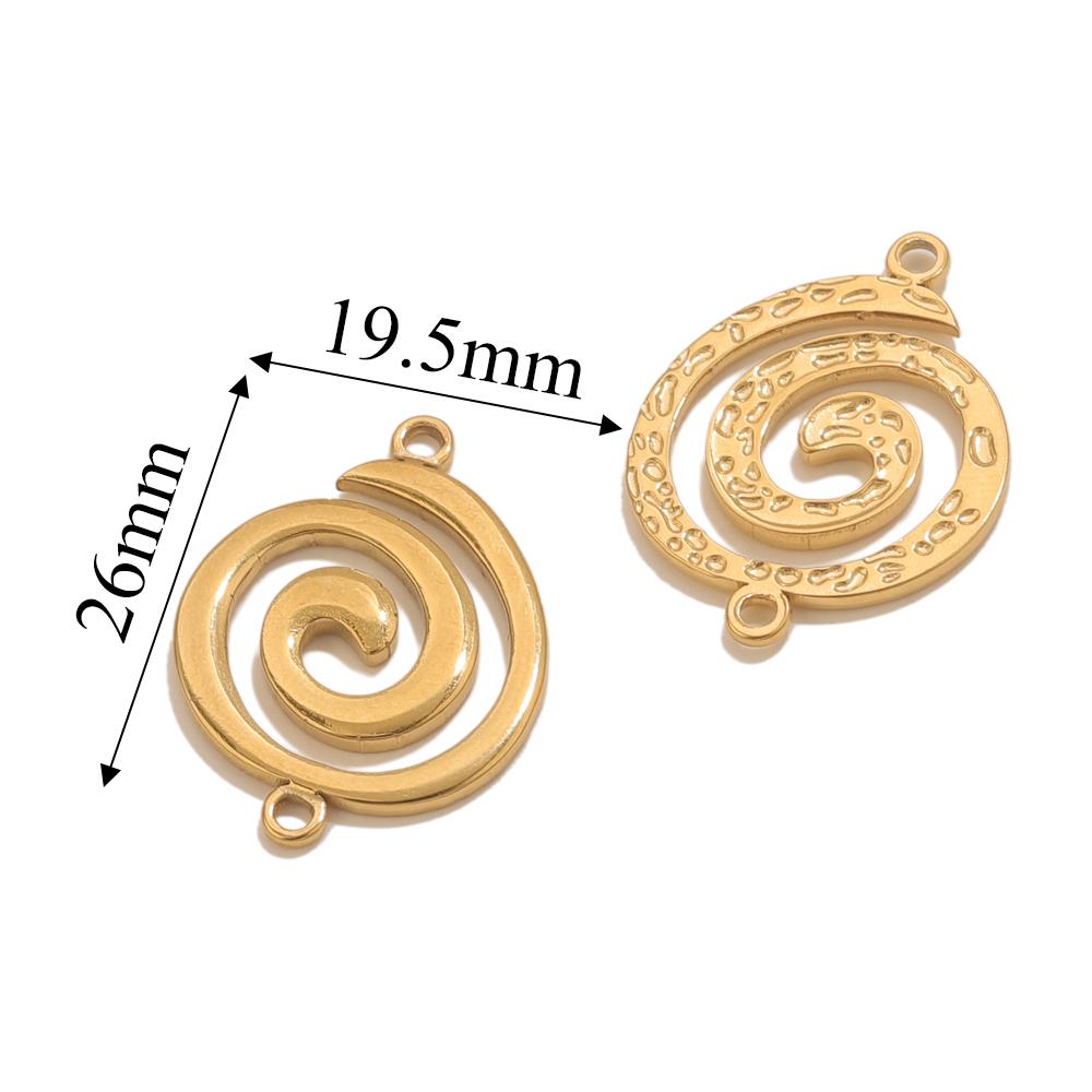 5 szt. Zawieszki ze stali nierdzewnej z podwójnym otworem do łączenia do bransoletek, naszyjników, tworzenia biżuterii DIY, zawieszki z łącznikiem w kształcie serca, kokardy, złote zawieszki