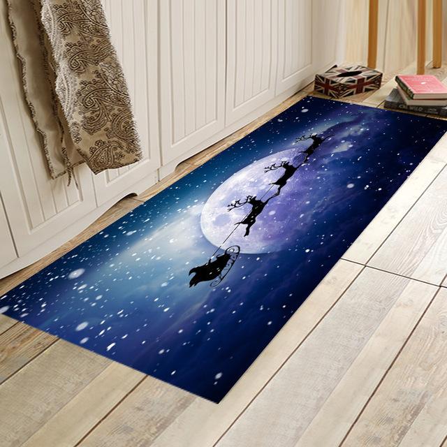 

Рождественская серия Напольные коврики Украшение гостиной Рождественские коврики с принтом Дверные коврики Противоскользящие коврики для ванной комнаты 50x80cm