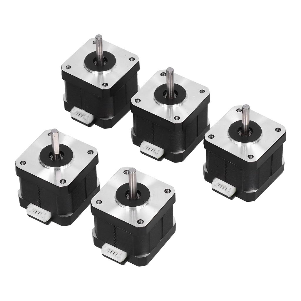 5Pcs Stepper Motor High Accuracy Stability Uniform Speed Lower Noise 0.9 Degree Three Dimensional
