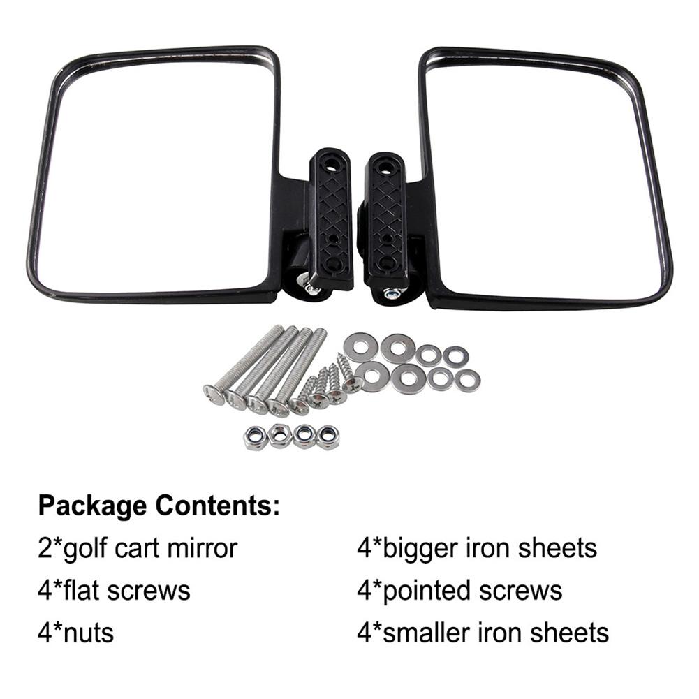 Universal Golfwagen Seitenspiegel Rückspiegel Rückfahrspiegel Für EzGo Club Car Moveland RHOX Stil Zubehör
