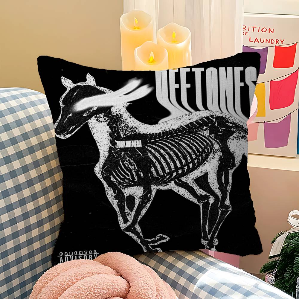Classic Band D-Deftones Office Cushion Pillowcase Car Cushion Cover45X45CM Lumbar Pillowcase Sofa Pillowcover
