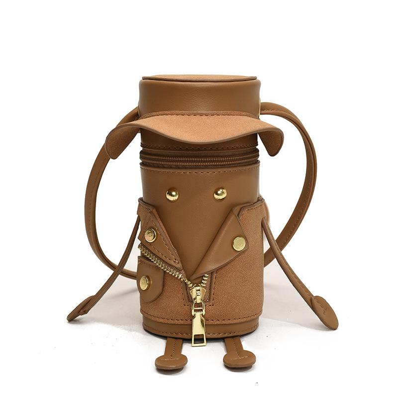 

Rivet Fashion Crossbody Bags for Women Funny Cylinder Cartoon Cute Bag Unique Design Leather Party Shoulder Bag Woman