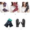 Womens Leather Gloves Winter Lined Fleece Lining Thick Warm Gloves Touchscreen Driving Gloves Winter Cycling Gloves