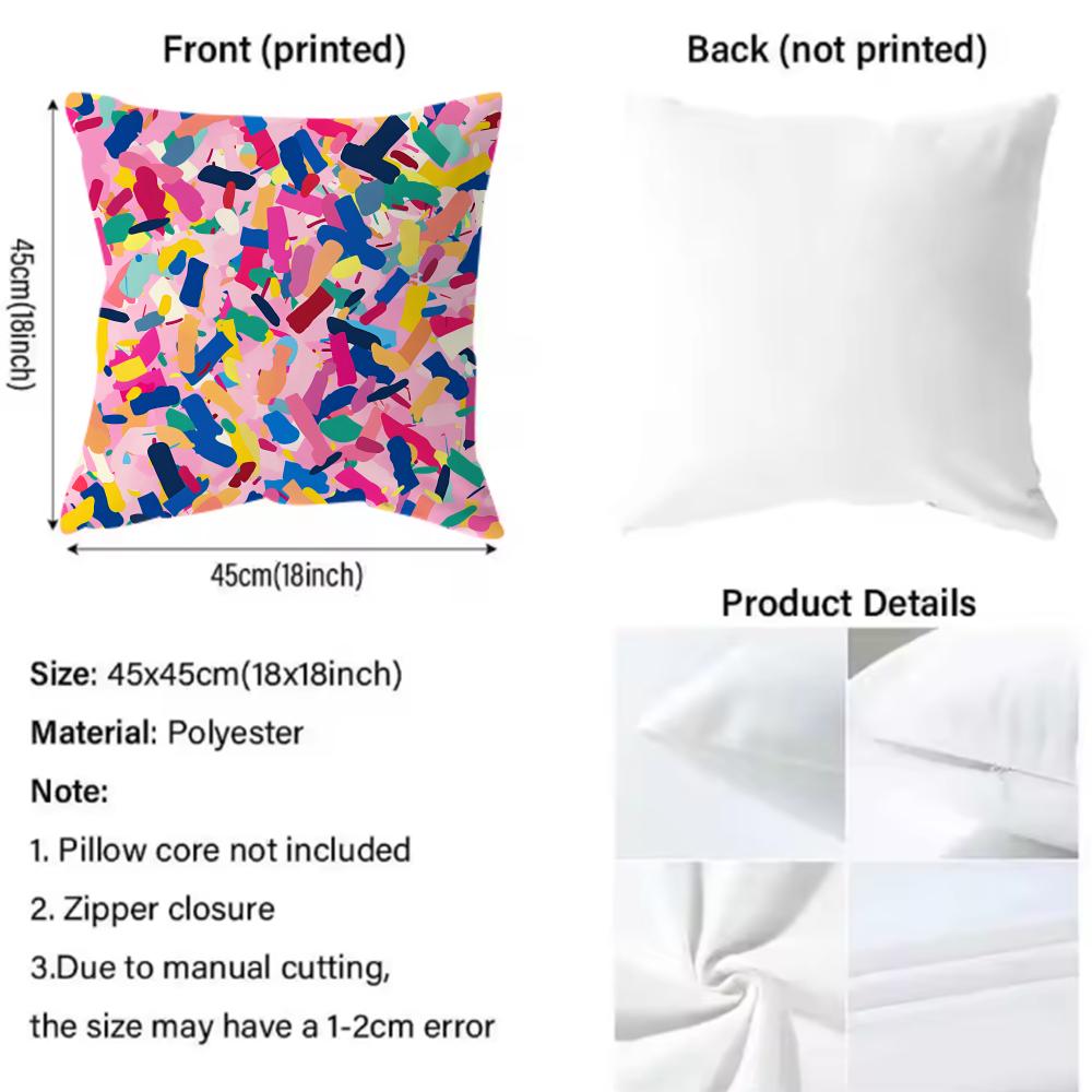 GORĄCY A-Abstrakcyjny Kolorowy Wzór Poszewka na Poduszkę Wygodna Dwustronna Poszewka na Poduszkę Idealna do Samochodu Sofy Sypialni i Nie Tylko