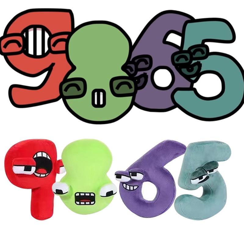 Plush toys number 6 animal plush for children Christmas gifts educational digital block dolls