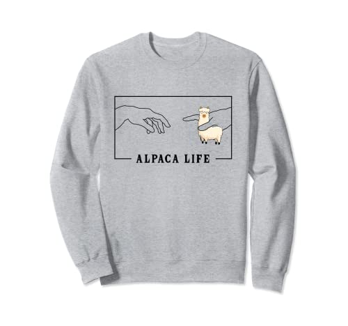 Adam Alpaca Lama Huacaya Alpaca Sweatshirt by Michelangelo Creation