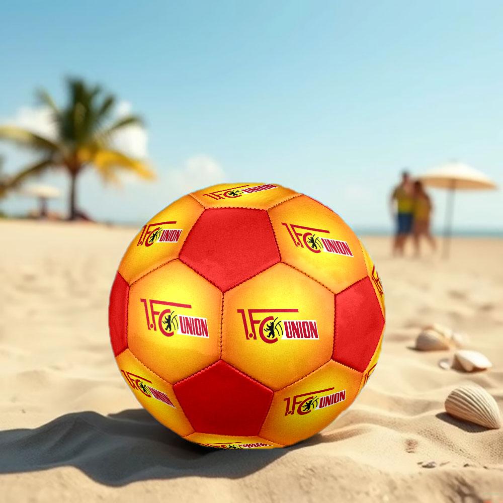 Union Berlin FC Size 5 Soccer Ball, Machine-Stitched PVC, Durable & High Bounce, All Ages Fit, fan merchandise, matches & outdoor use.
