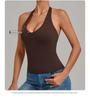 Women's Euro-American Halter Sports Vest: Tummy Control, Open Back, Breathable, Quick-Dry Yoga Top