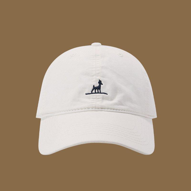 Cartoon Embroidered Logo 6 Panel Curved Brim Cotton Adjustable Daily Wear Sun Protection Baseball Cap