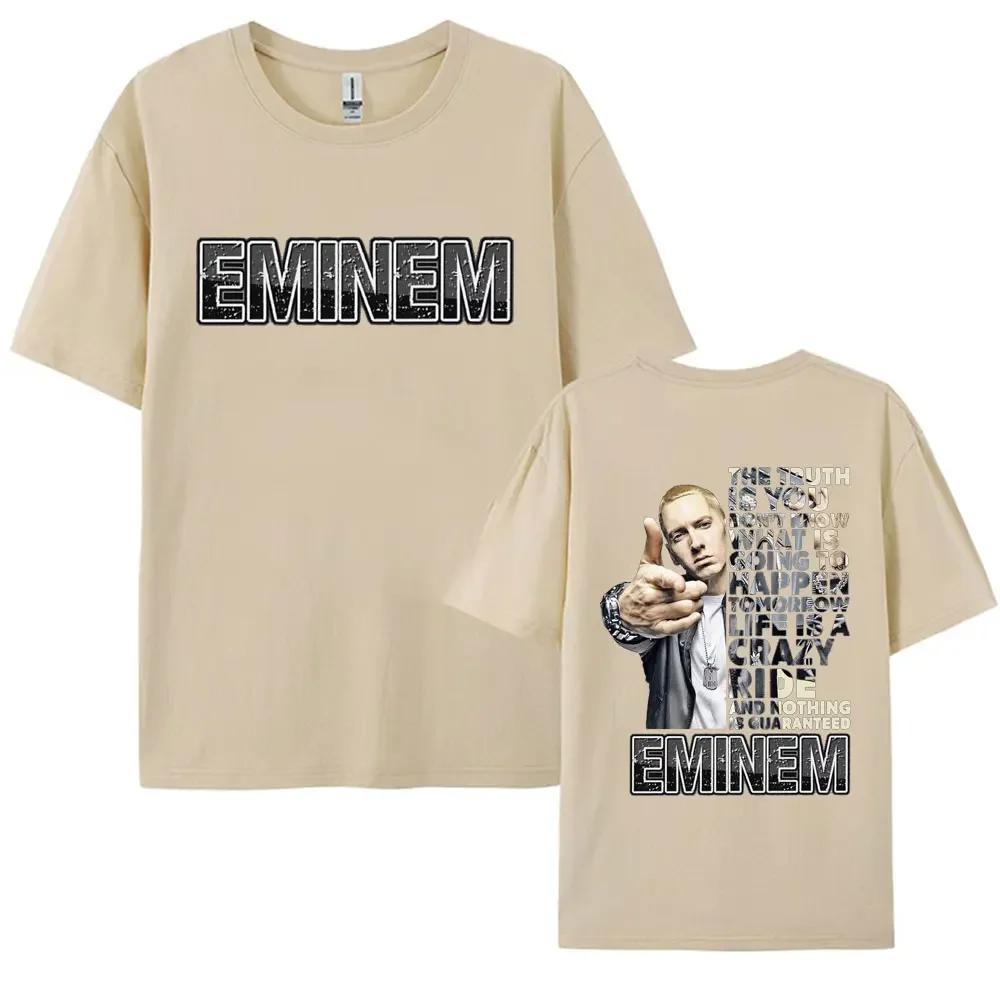 Rapper Eminem Nové album Grafický potisk Trička Pánská Dámská Hip Hopový trend Krátký rukáv Tričko Letní Bavlněné Tričko pro fanoušky Dárek
