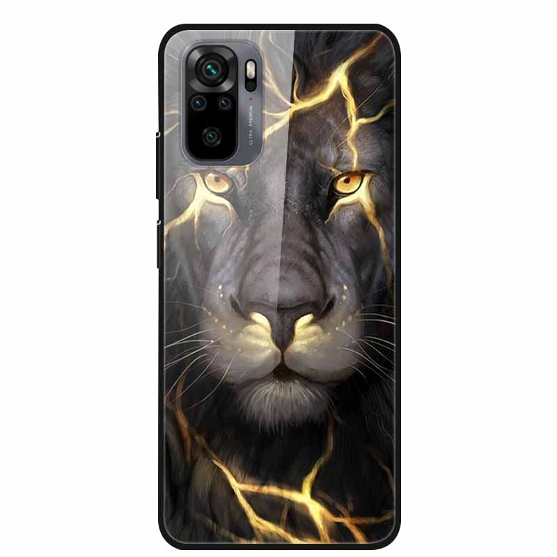 Edzett Üveg tok Redmi Note 10 Pro-hoz Fedél Kemény tok Xiaomi Redmi Note10 5G Telefon Tokhoz Note10 Pro Fundas TPU Lökhárító