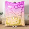 1pc Hello Kitty Gradient Color Cute Cartoon Pattern Blanket - Home Decor Soft, Warm and Comfortable All Seasons Universal Comfortable Machin