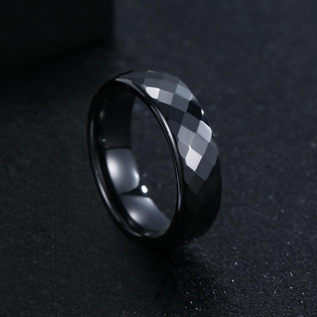 Fede nuziale in ceramica unisex da 6 mm, anello nero bianco verde blu lavanda per donna e uomo, ipoallergenico, taglia USA 5-12