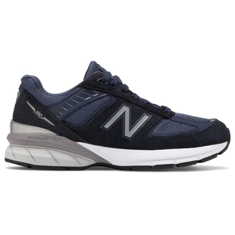 New Balance Women's 990v5 Made In Usa 'Navy Silver' Women's Sneakers W990NV5