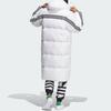 Adidas Originals FW23 Long Puffer Coat with Classic Stripes Men Outerwear White IU4832