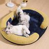 Pet House Bed Four Seasons Cat Dog Bed Warm Removable Cover Washable Pet Shelter Oval Opening Pet Nest Indoor Outdoor Pet Mat