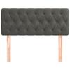VidaXL Headboard Bedroom Furniture Bed Accessory Single Bed Headboard Interior Dark Grey 90x7x78/88 346321