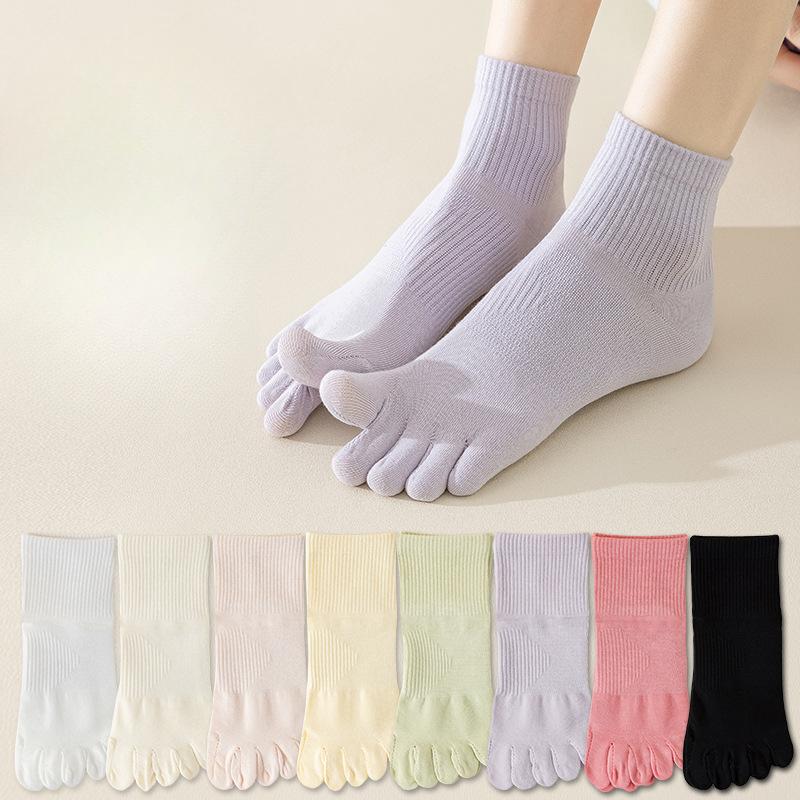 Calzini a Cinque Dita, Calzini Corti da Donna, Calzini Sottili in Cotone per Primavera ed Estate, Calzini a Mezza Gamba, Calzini Traspiranti con Dita Separate, Calzini a Cinque Dita Senza Cuciture