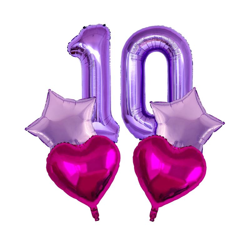 Lot Purple Balloon Set Latex Confetti Balloons Wedding Valentine's Day Globos Baby Shower Birthday Christmas Party Decorations