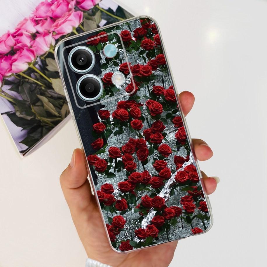 For Xiaomi Redmi Note 13 2024 Case Fashion Flower Soft Phone Case For Xiaomi Redmi Note 13 5G Soft Fundas Bumper Note13 4G Coque