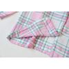 Women's Cotton Plaid Cardigan Lapel Pajamas Suit Spring and Autumn Thin Soft Comfort and Casual Home Wear