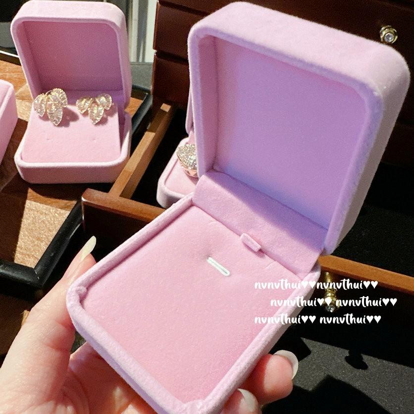 Hair Delivery, North Nose Pink Packaging Box, Velvet Jewelry Box, Storage Ring, Necklace, Earrings, Jewelry Set Box, Gift Giving.