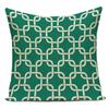 Polyester Green Geometric Stripe Wave Pillow Cover Decoratives Sofa Home Cushion Cover For Bedroom Living Room Decoration