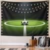 Soccer Ball on Green Field Pattern Wall Hanging Tapestry Decorative Tapestry Home Decor for Bedroom and Living Room