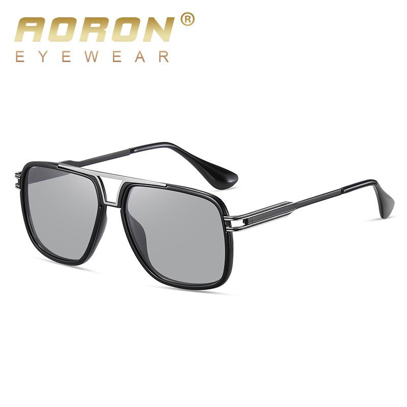 

aoron Polarized Driving Sunglasses Fashion Men s Metal Anti-ultraviolet Discoloration Sunglasses