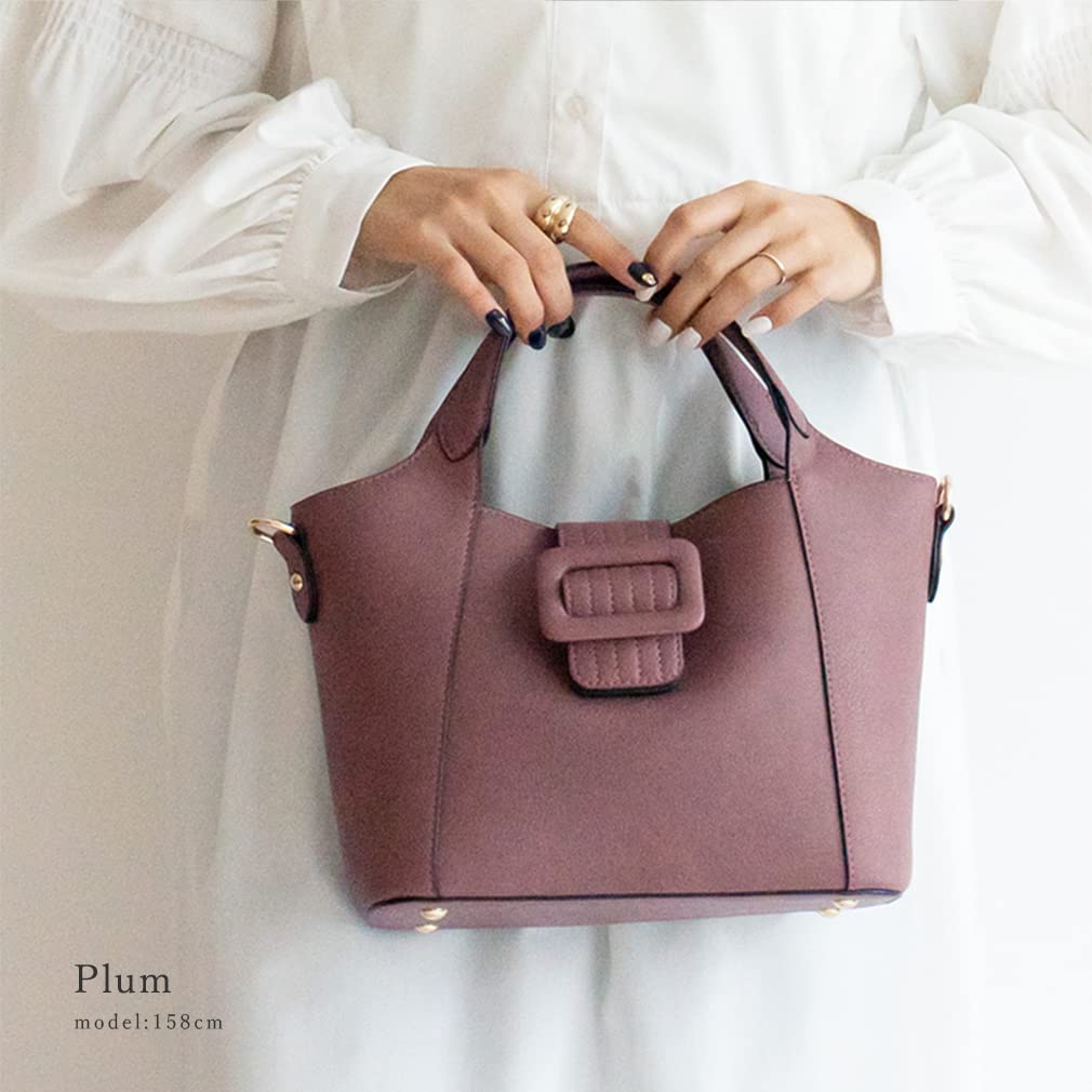 Vita Felice tote bag with pochette for women [VITAFELICE] 3-space 2-way sib-80008p (plum)