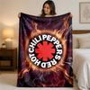 Red Hot Chili Peppers Druck Flanelldecke Gemütliche Leichte Plüschdecke für Bett Sofa Haushalt