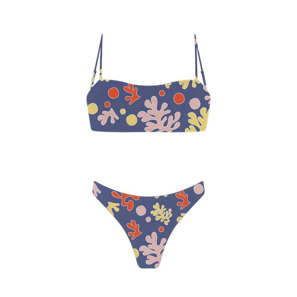 2024 Trendy Sheer Tie-Up Tan Line-Free Women's Bikini Swimsuit