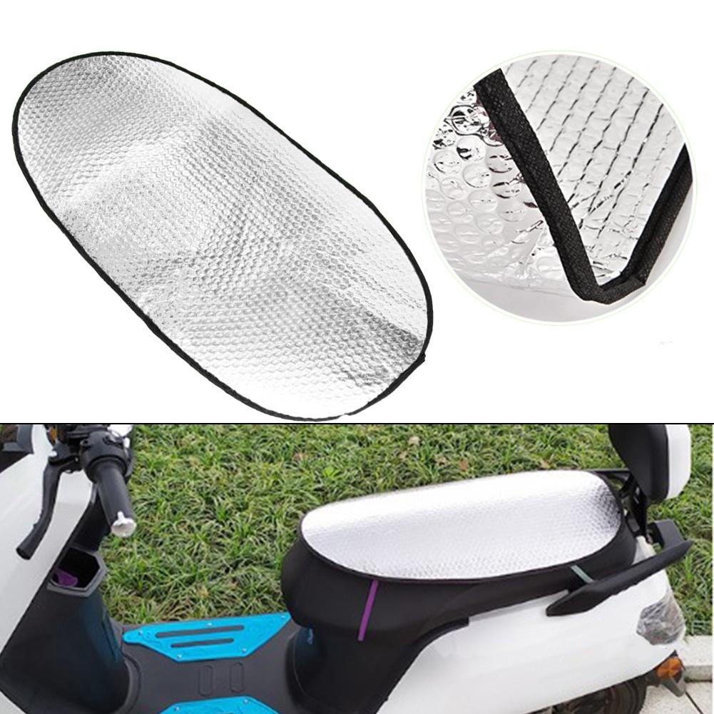 Aluminum Film Seat Cover Easy To Install Motorcycle Seat Cover Silver
