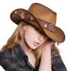 Cowboy hat men's women's cowboy straw hat monochrome felt hat men's and women's big brim outdoor beach knight hat