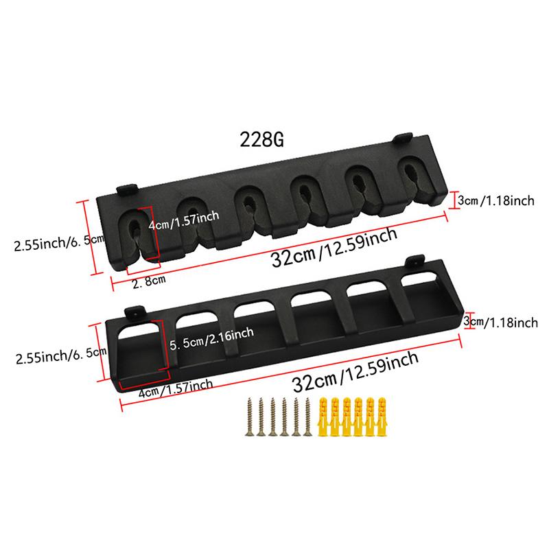 Fishing Rod Holders 6-Rod Rack Vertical Pole Holder Wall Mount Modular