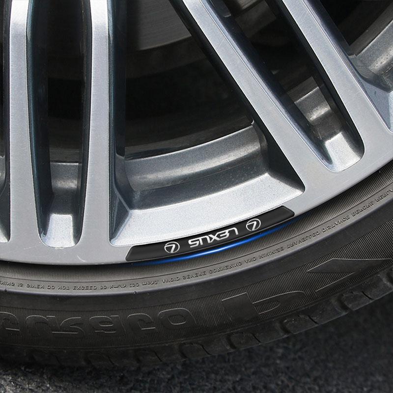 4pcs Car Styling Auto Wheel Hub Badge Tire Rim Stickers Accessories For Lexus ES300 RX330 RX300 GS300 IS250 IS200 CT200h NX RX