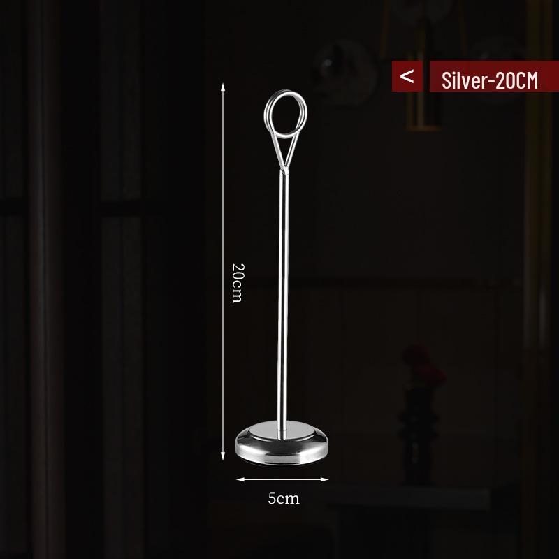 Stainless Steel Table Card Holder - Menu, Seat Number, Business Card Clip for Restaurant, Wedding, Banquet, Hotel.