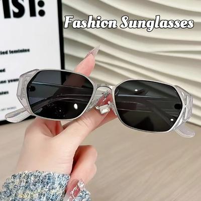 Premium Sense Of Retro Square Frame Sunglasses Sunglasses Woman Holiday Travel Uv400 Sunshade Sunscreen Men'S Sunglasses