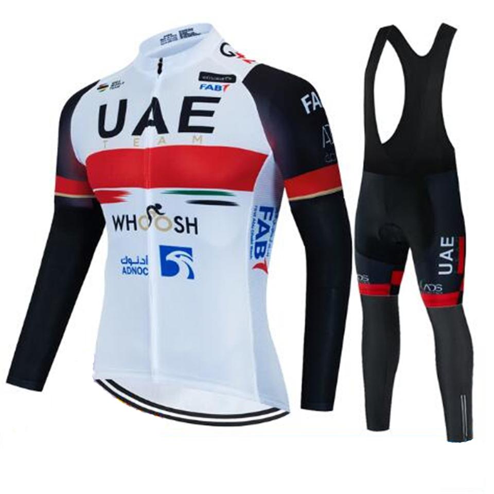 2026 Uae Pro Team Autumn Long Sleeve Cycling Jersey Set Bib Pants Ropa Ciclismo Clothing Bike Uniform Men Bicycle Clothes Mailllot
