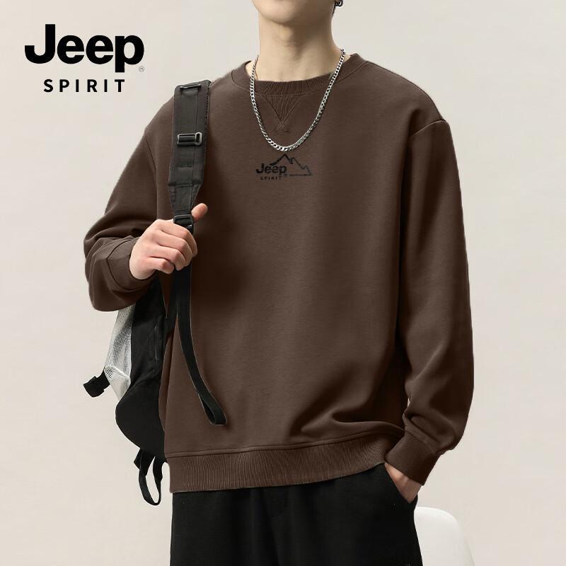 JEEP SPIRIT Herr Retro Bergstil Sweatshirt