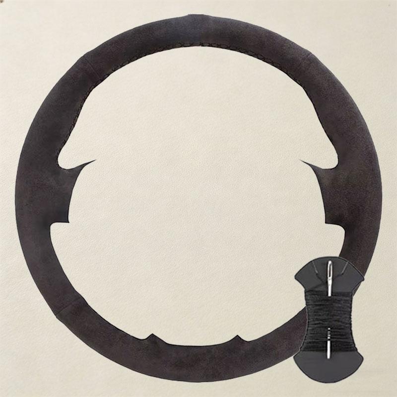 Custom Suede Leather Car Steering Wheel Cover For Nissan Almera (N16) X-Trail (T30) Primera (P12)Terrano 2 Pathfinder Paladin