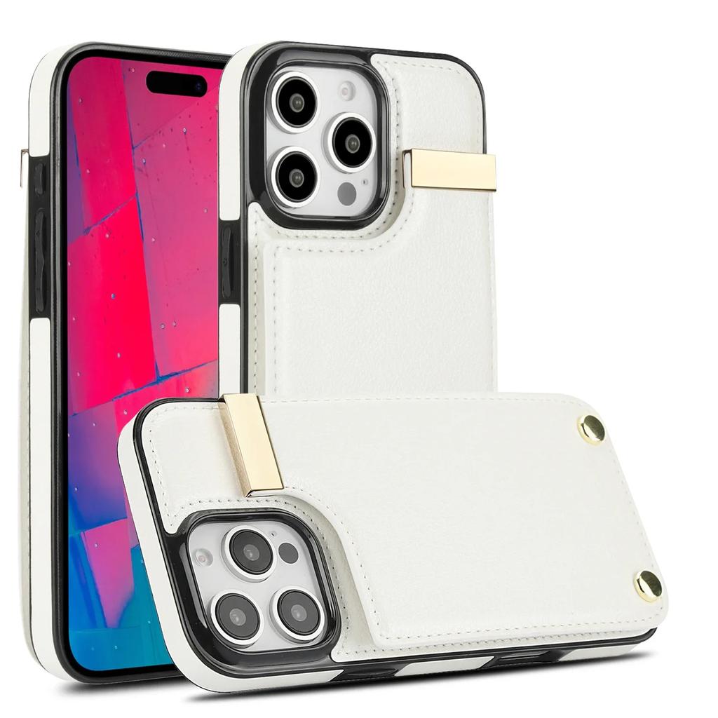 IPhone 16 Pro Max Brieftasche mit Kartenhalter Leder Handyhülle für iPhone 16 15 Pro Max Plus Stoßfeste Schutzhülle