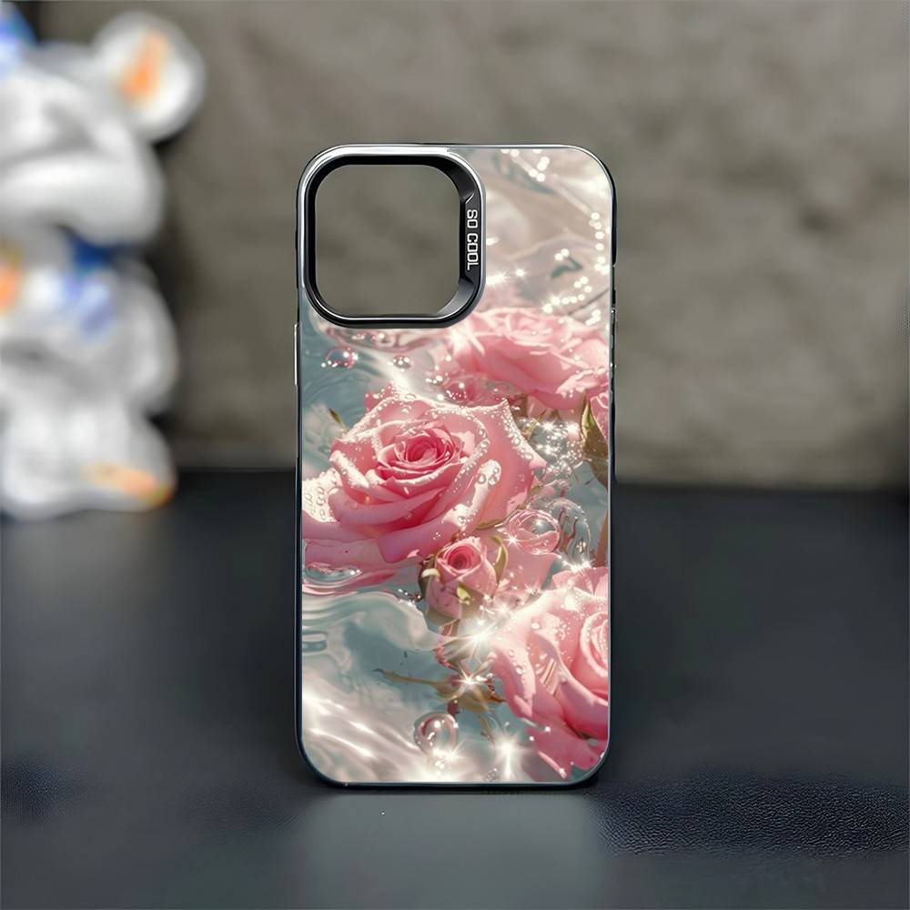 Flowers In Water Phone Case For IPhone17 16 E 15 14 13 12 11 Pro Max Case 14 15 Plus 17 Air Black Matte Shockproof Hard Cover