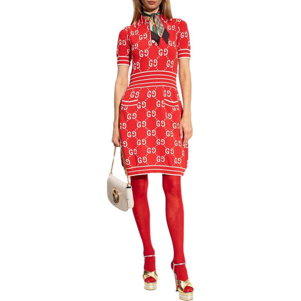 Gucci Gg Monogrammed Polo Dress Women's 753920-XKCAN-6367