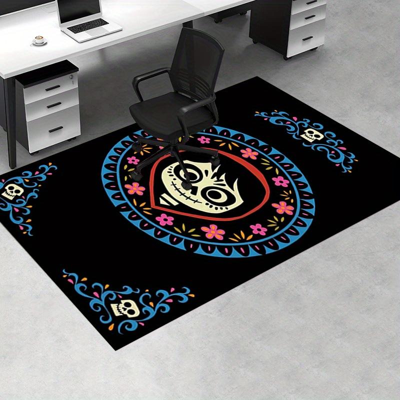 Office Rug "Coco", "Day of the Dead" theme 3D Printed Anti-Slip Rug-Machine Washable for Living Room