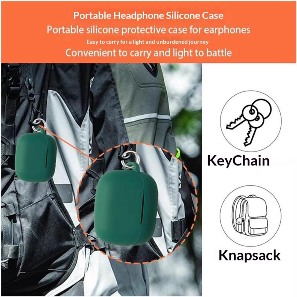 For Honor Earbuds 4 Silikonhülle Kabellose Ohrhörer Schutzhülle mit Anti-Verlust-Schnalle