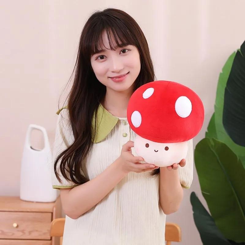 23cm Urocza Symulowana Grzyb Pluszowa Zabawka Wypchana Miękka Realistyczna Roślina Kawaii Lalka Grzyba Shiitake Zabawki Dla Dzieci Dziewczynki Prezent Dekor
