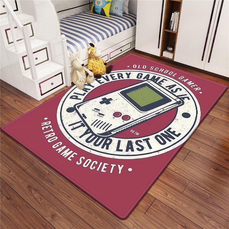 Gaming Esports Geometric Controller Pattern Carpet Mat for Boys Bedroom Gaming  large rug for Living Room Home Decoration Rug