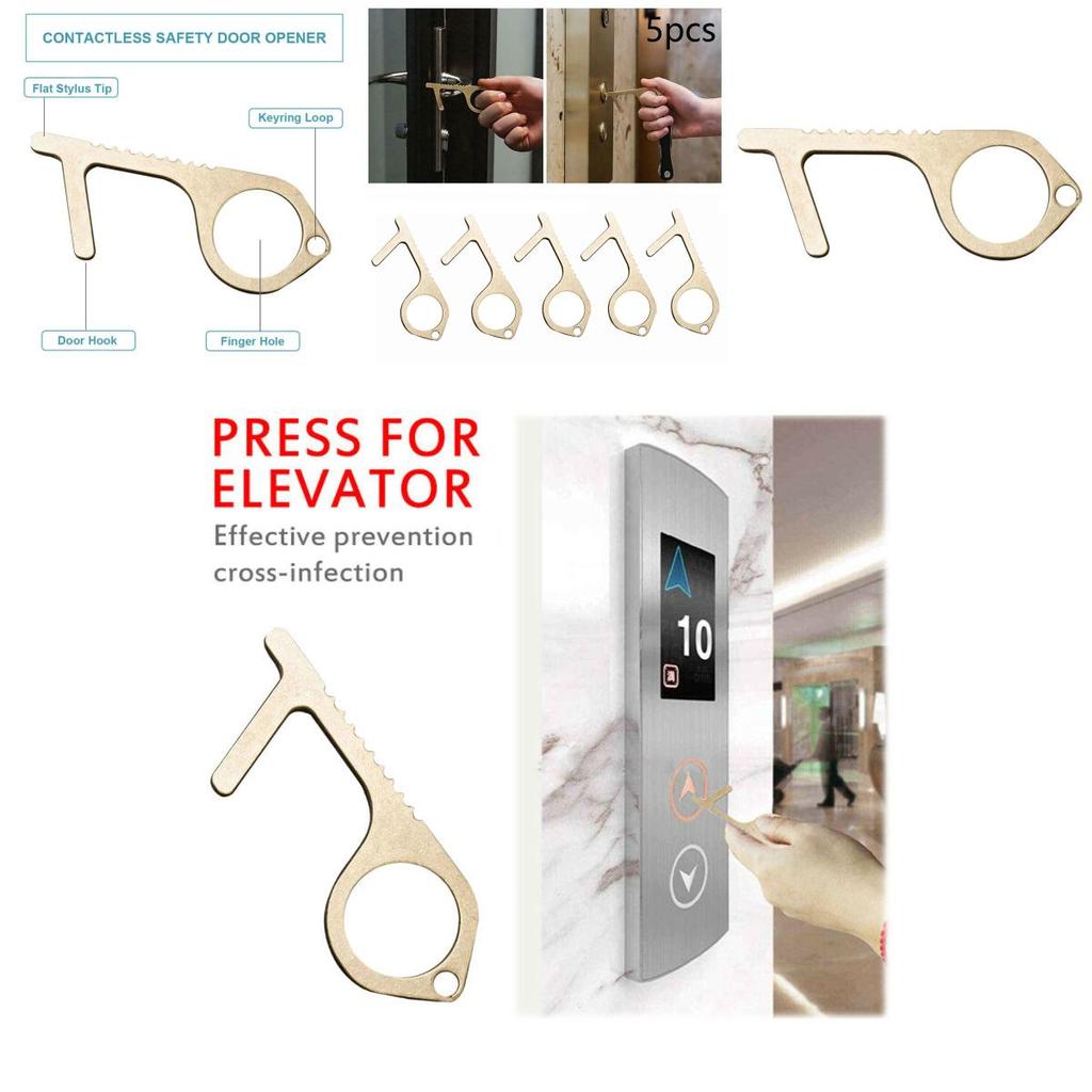 Contactless Safety Door Opener Safety Protection No Touch Alloy Key Opener Tool