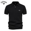 Callaway 2025 Spring/Summer Embroidery New Men's Woolen Polo Sweater Knitted Shirt Short Sleeve Collar Men's T-shirt Top